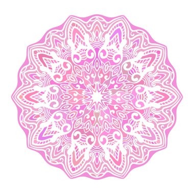 Yuvarlak süsleme Isolated beyaz