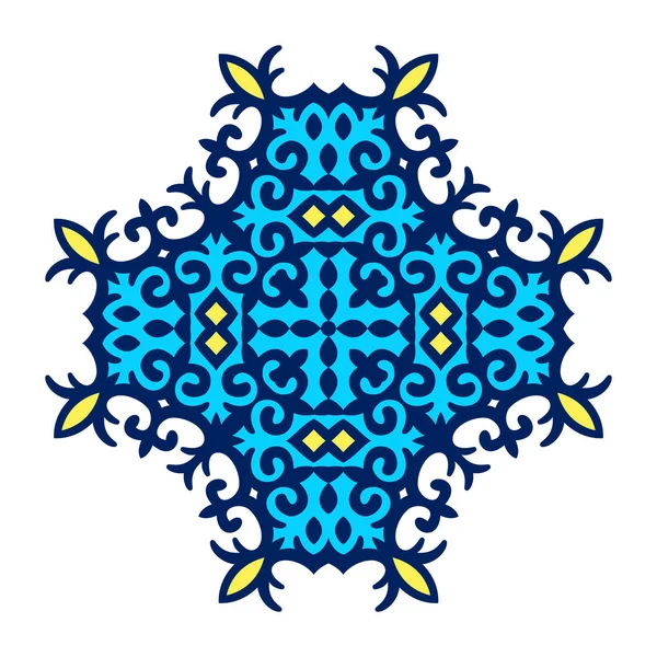 Ornement ovale kazakh — Image vectorielle