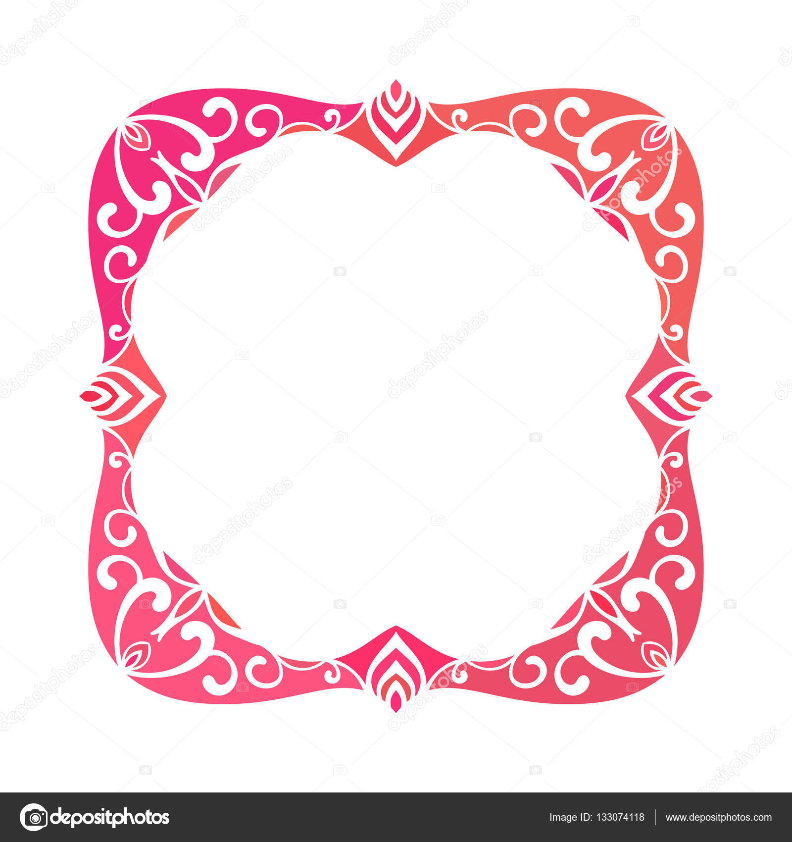 Decoratief Frame Magenta Kleur Stockvector Olgatropinina 133074118 Decoratief Frame Magenta Kleur Stockilratie