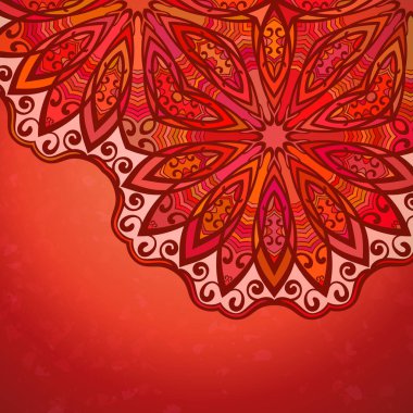 Yarım mandala. Tasarım şablonu