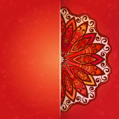 Yarım mandala. Tasarım şablonu