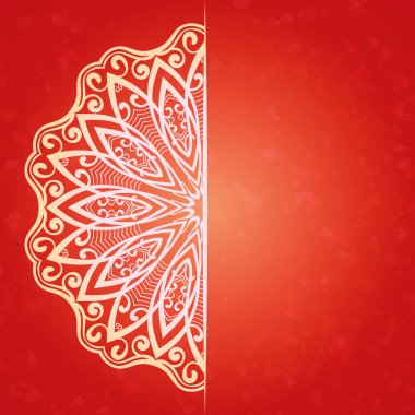 Yarım mandala. Tasarım şablonu