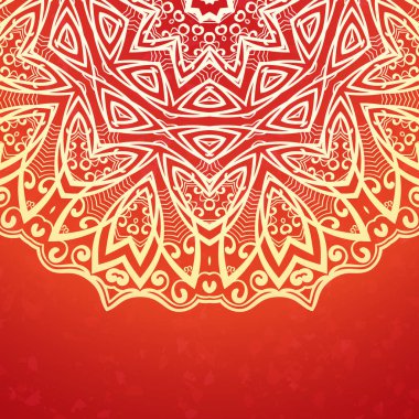 Yarım mandala. Tasarım şablonu