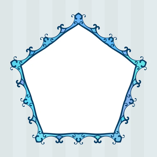 Cadre pentagonal Élément de conception isolé — Image vectorielle