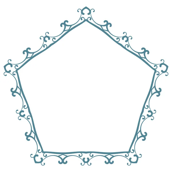 Fünfeckiges Gestell isoliertes Gestaltungselement — Stockvektor