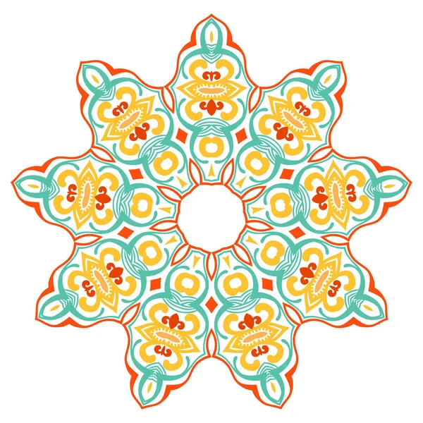 Mandala ornemental rond — Image vectorielle