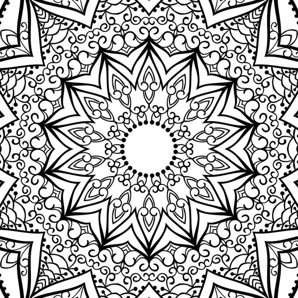 Mandala ornamental para colorir livro — Vetor de Stock