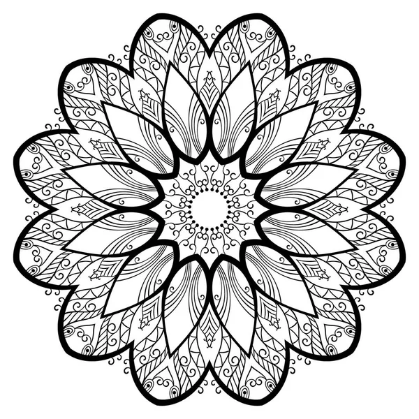 Decoratieve mandala voor coloring boek — Stockvector