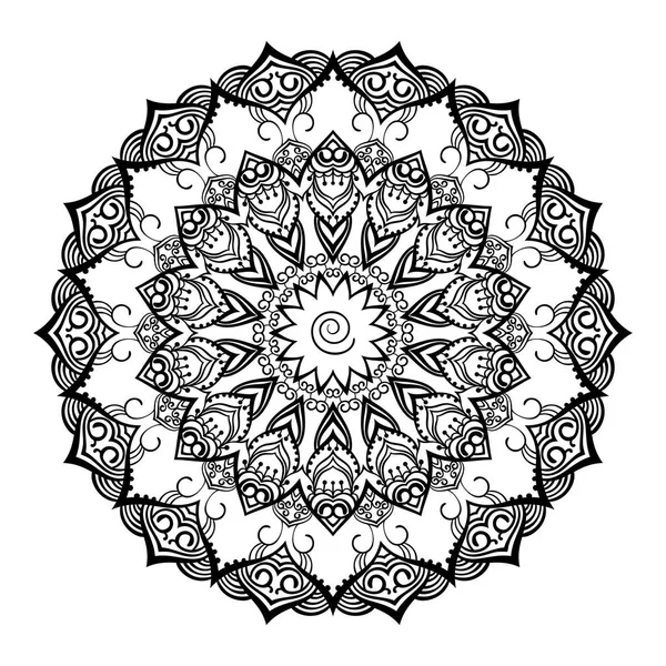 Decoratieve mandala voor coloring boek — Stockvector