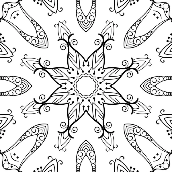 Mandala ornamental para colorear libro — Vector de stock