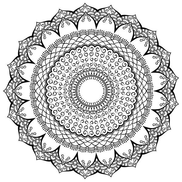 Decoratieve mandala voor coloring boek — Stockvector