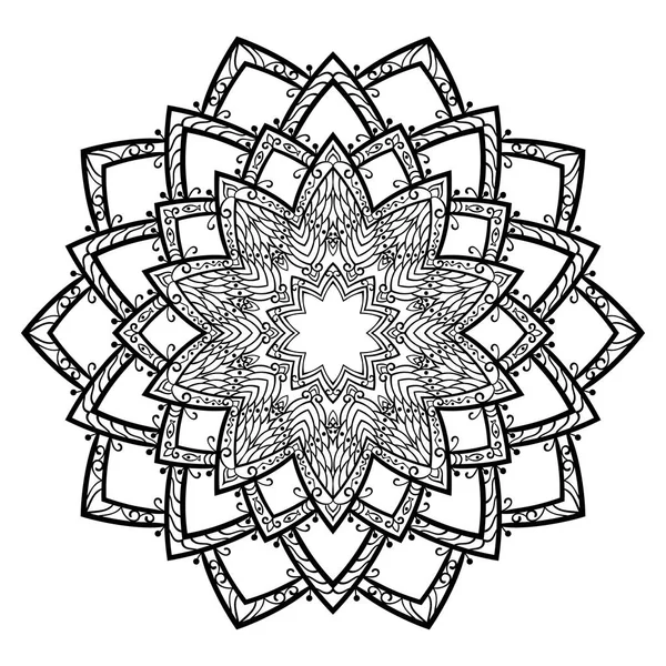 Mandala ornamentale per libro da colorare — Vettoriale Stock