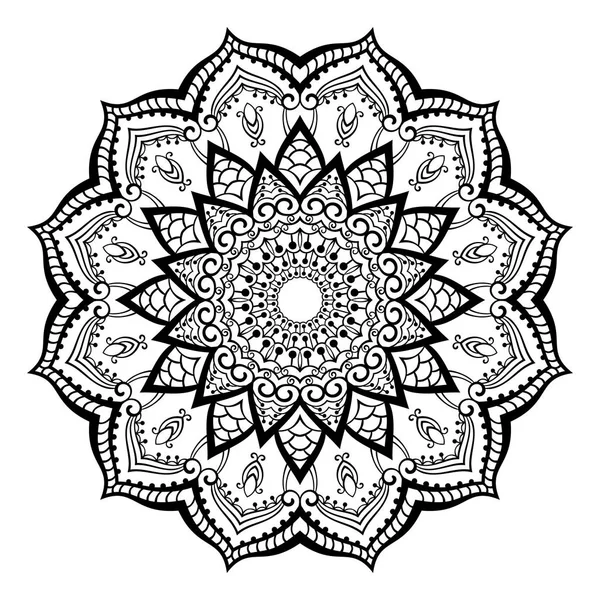 Mandala ornamental para colorear libro — Vector de stock