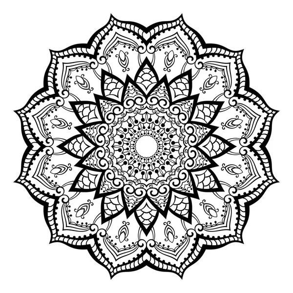 Decoratieve mandala voor coloring boek — Stockvector