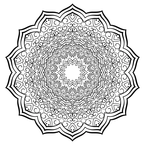 Decoratieve mandala voor coloring boek — Stockvector