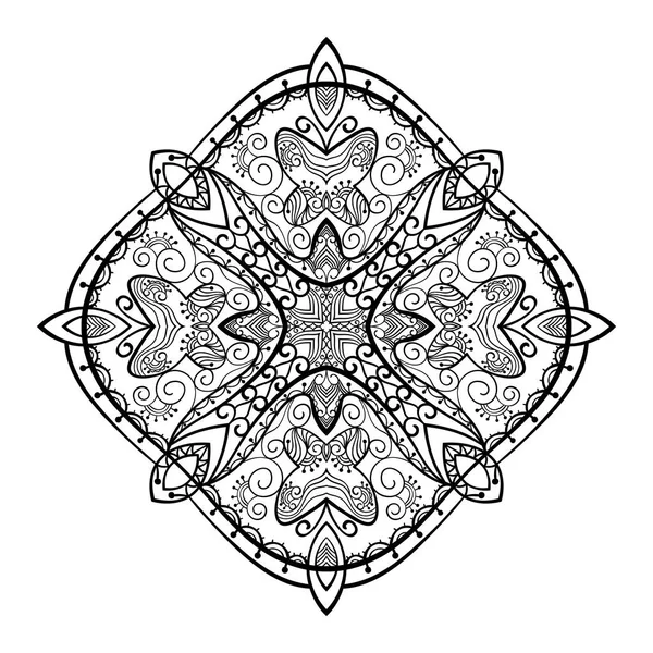 Mandala ornamental para colorear libro — Vector de stock