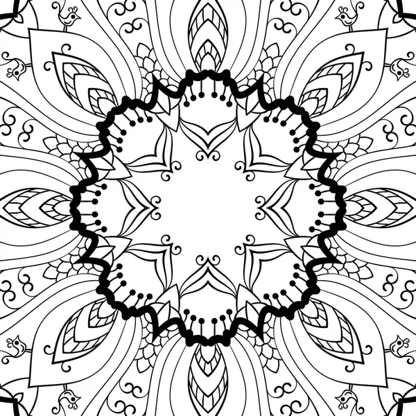 Mandala ornamental para colorear libro — Vector de stock