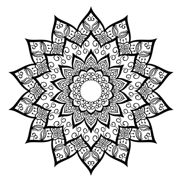 Mandala ornamental para colorir livro — Vetor de Stock