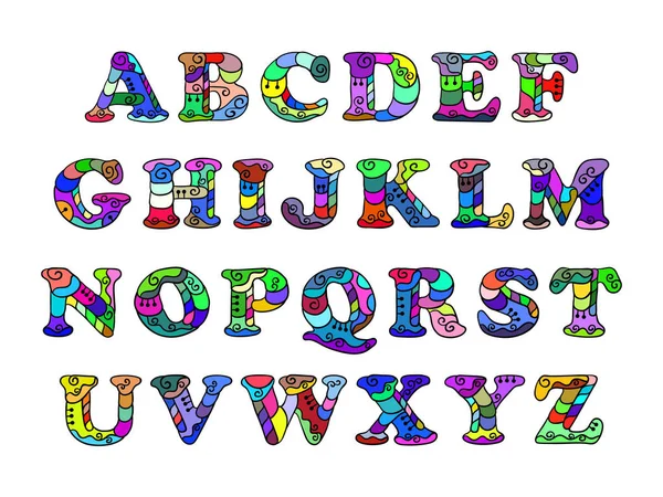 Kleurrijke Alfabetletters — Stockvector