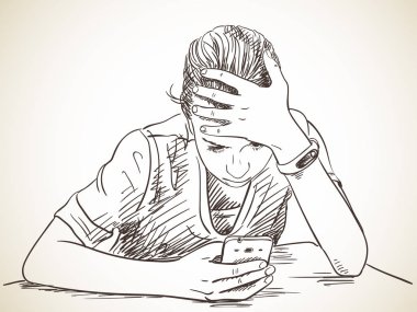 Akıllı telefon kullanan kız
