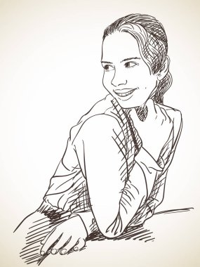 Gülümseyen genç kız