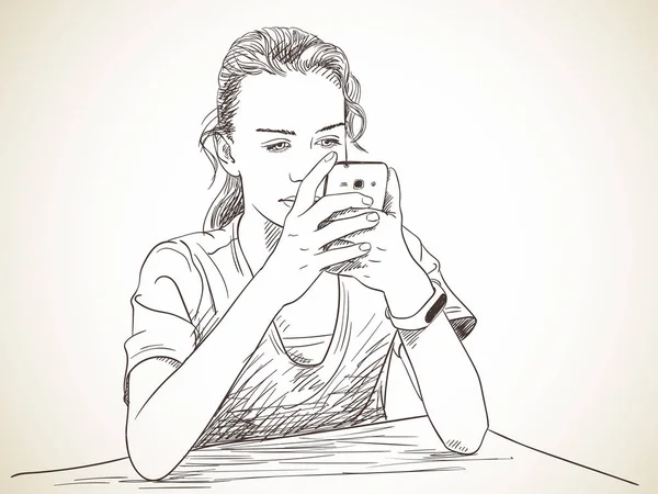 Akıllı telefon kullanan kız