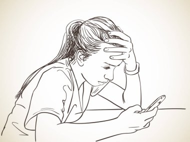 Akıllı telefon kullanan kız