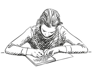 Defterde yazan kız