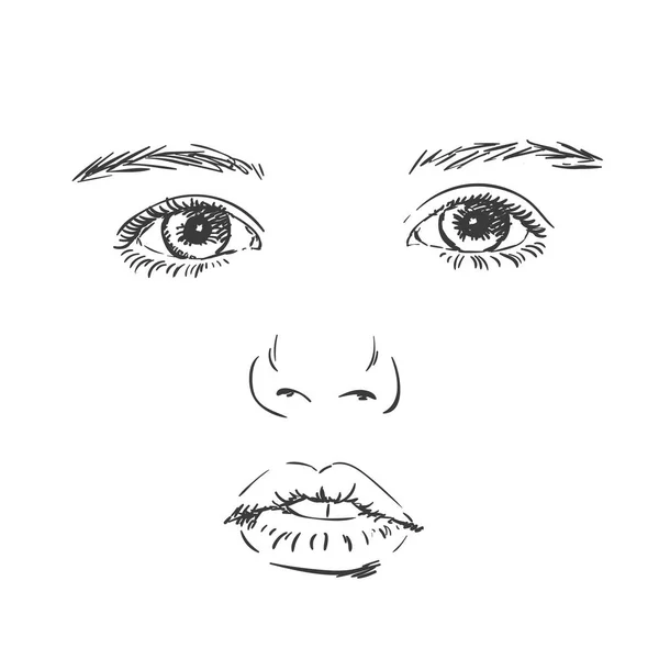 Cara de niña — Vector de stock