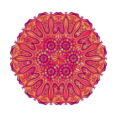 Farklı tonları içinde yuvarlak mandala