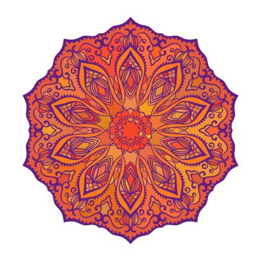 Farklı tonları içinde yuvarlak mandala