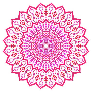 Farklı renklerde yuvarlak mandala