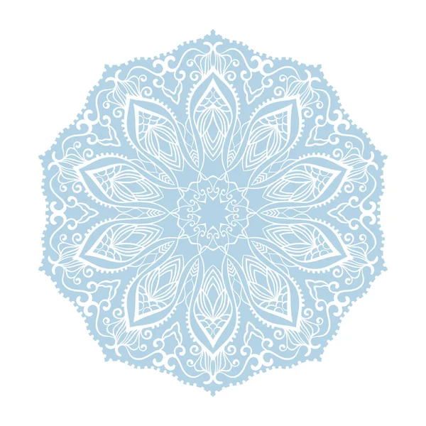 Mandala ornamental redonda — Vetor de Stock