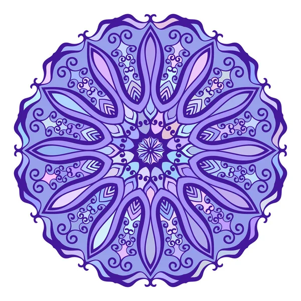 Mandala en tonos de azul — Vector de stock