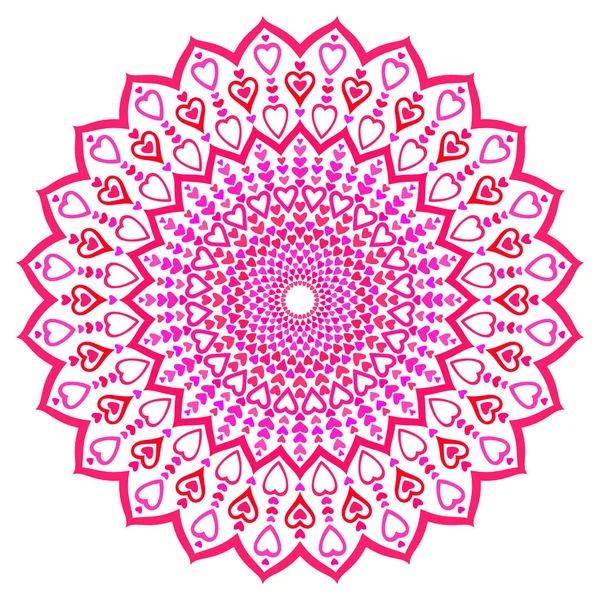 Mandala redonda en diferentes colores — Vector de stock