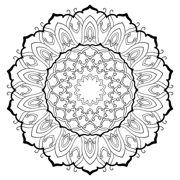 Mandala pour livre à colorier — Image vectorielle