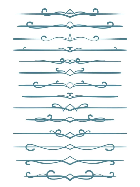 Líneas caligráficas ornamentales — Archivo Imágenes Vectoriales