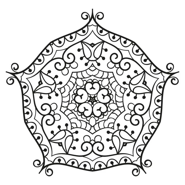 Mandala for coloring book — Stock Vector