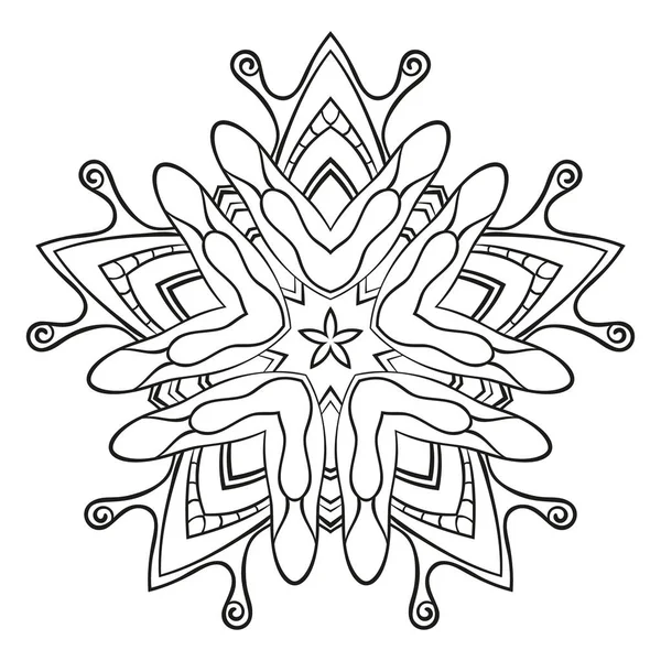 Mandala voor kleuren boek — Stockvector