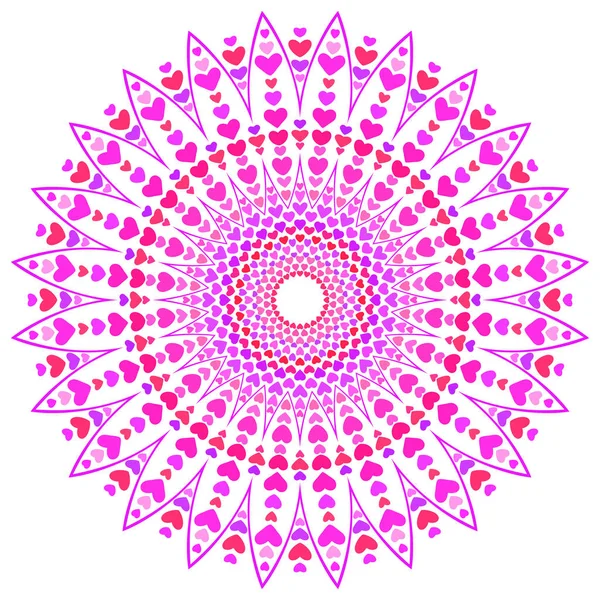 Mandala redonda en diferentes colores — Archivo Imágenes Vectoriales