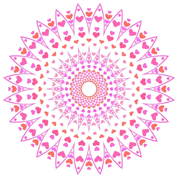 Mandala redonda em cores diferentes — Vetor de Stock