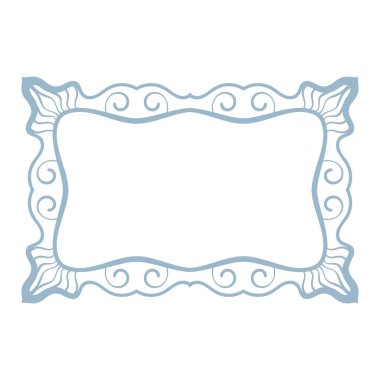 Dikdörtgen mavi rame
