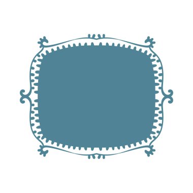 Dekoratif mavi çerçeve