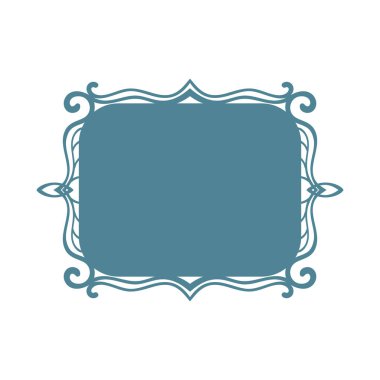 Dekoratif mavi çerçeve