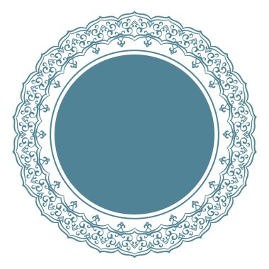 Mavi yuvarlak çerçeve