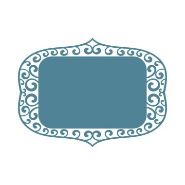 Dekoratif mavi çerçeve