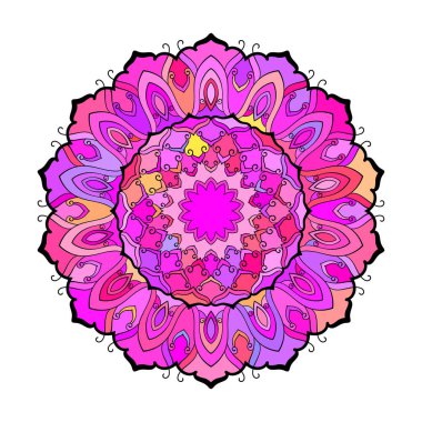 Yuvarlak süs mandala