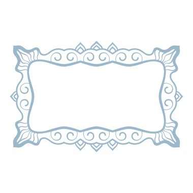 Dikdörtgen mavi rame