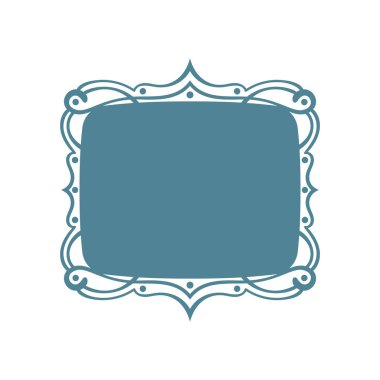 Dekoratif mavi çerçeve