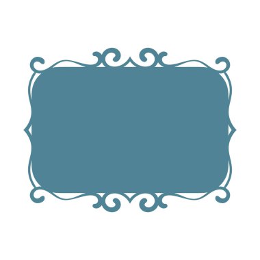 Dekoratif mavi çerçeve